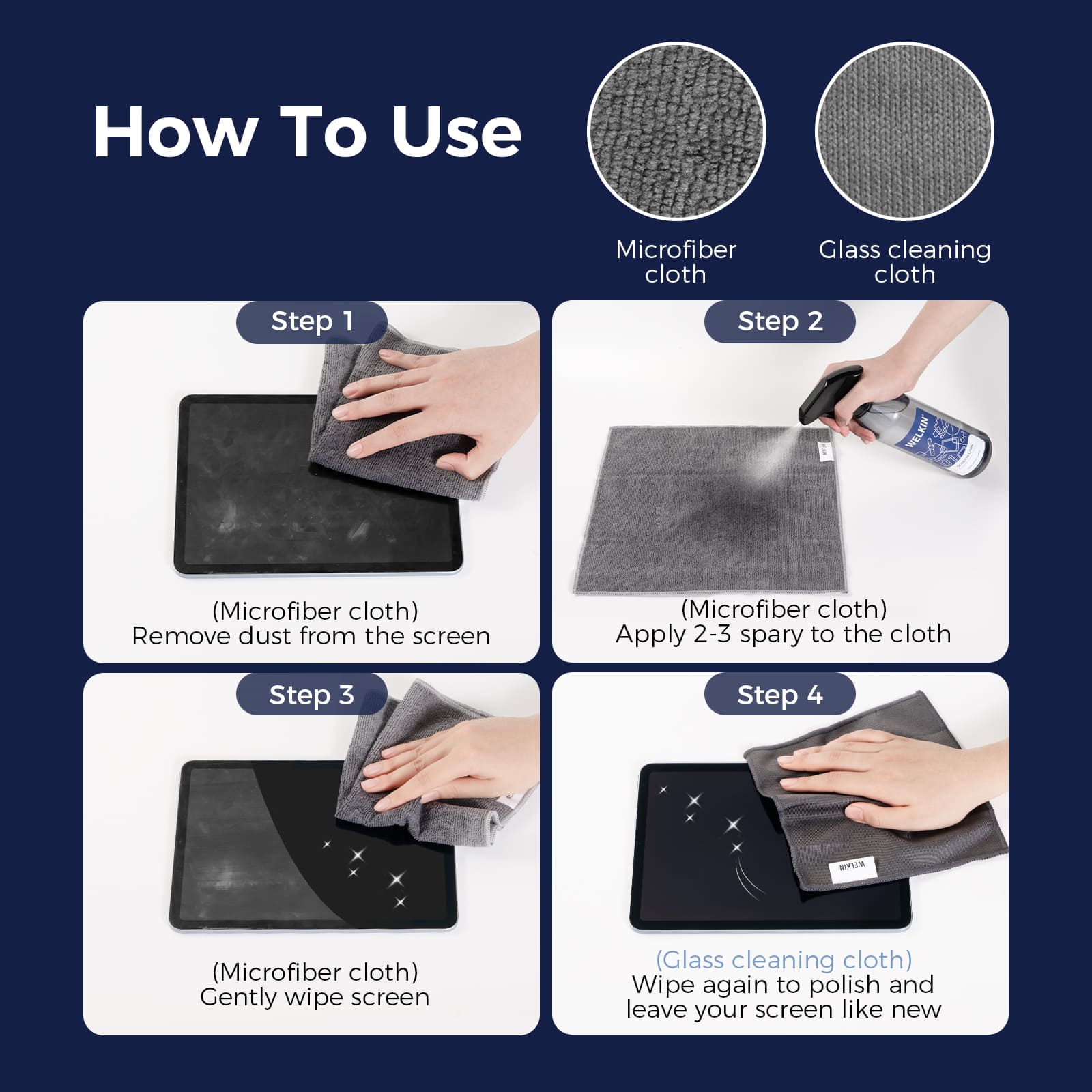 Car Screen Cleaner Spray Kit